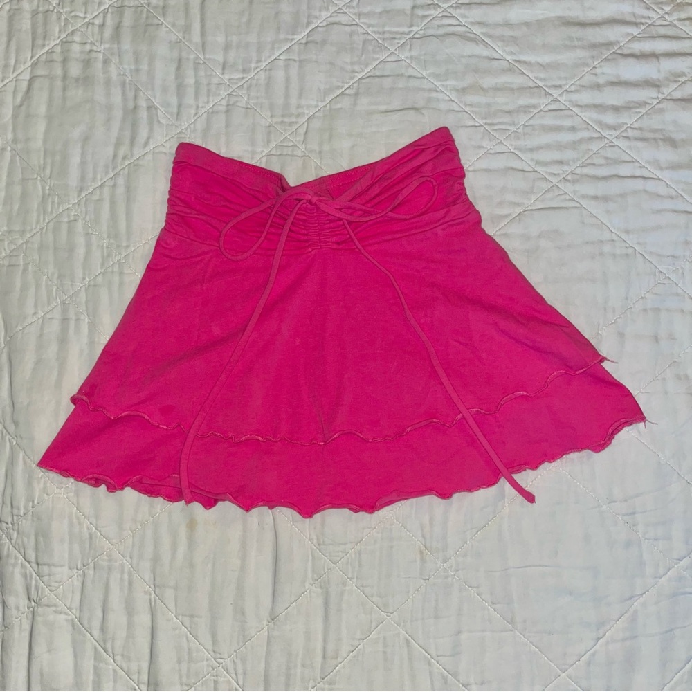 Hot pink miniskirt